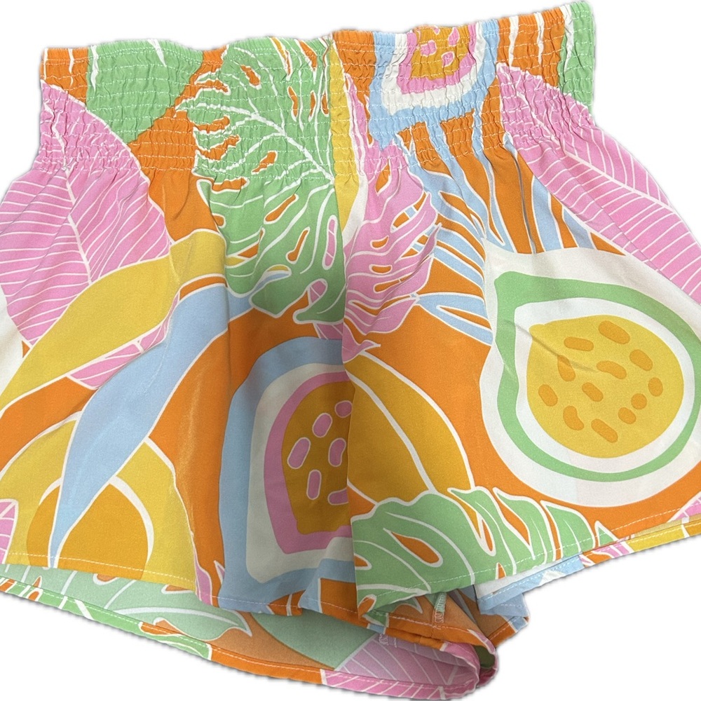 Colorful Tropical Print Shorts